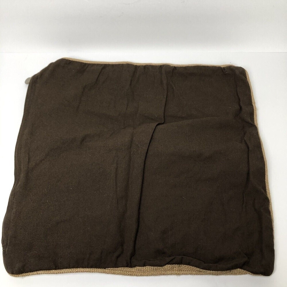 Pier 1 Pillow Case Throw Boho Brown Tan Embroidered 16" x 18" Home Decor Accent - Picture 5 of 6